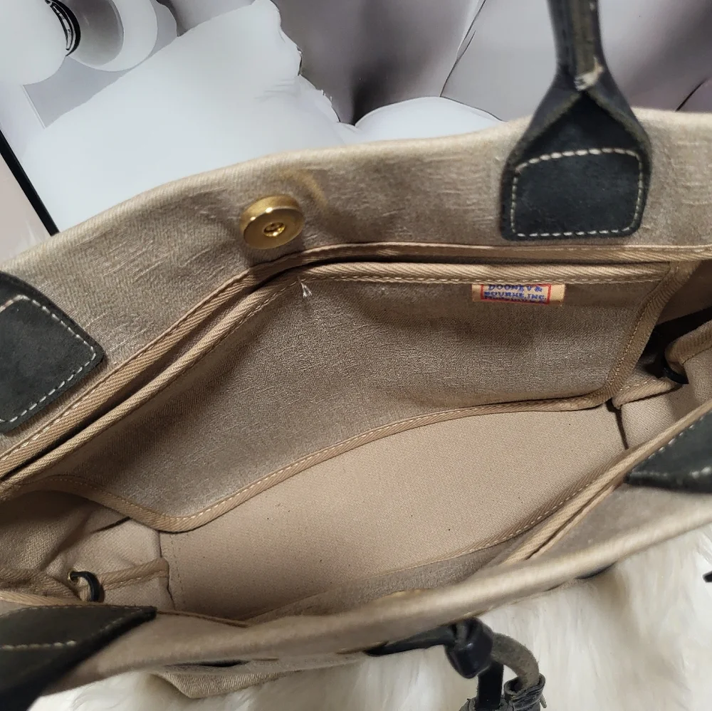 Dooney & Bourke Signature Satchel Tote Handbag Purse Can - Picture 5 of 5